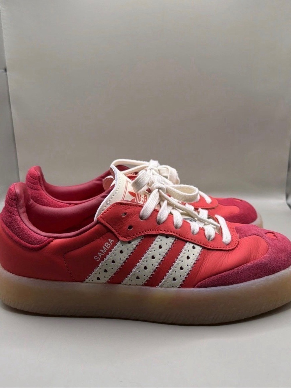 Adidas Samba Women's Red Platform Sneakers
